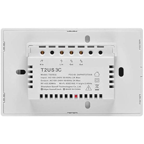 Interruptor Inteligente Wifi - Sonoff TX0, 3 Botões, Touch Screen, TX-T0US3C - Image 3